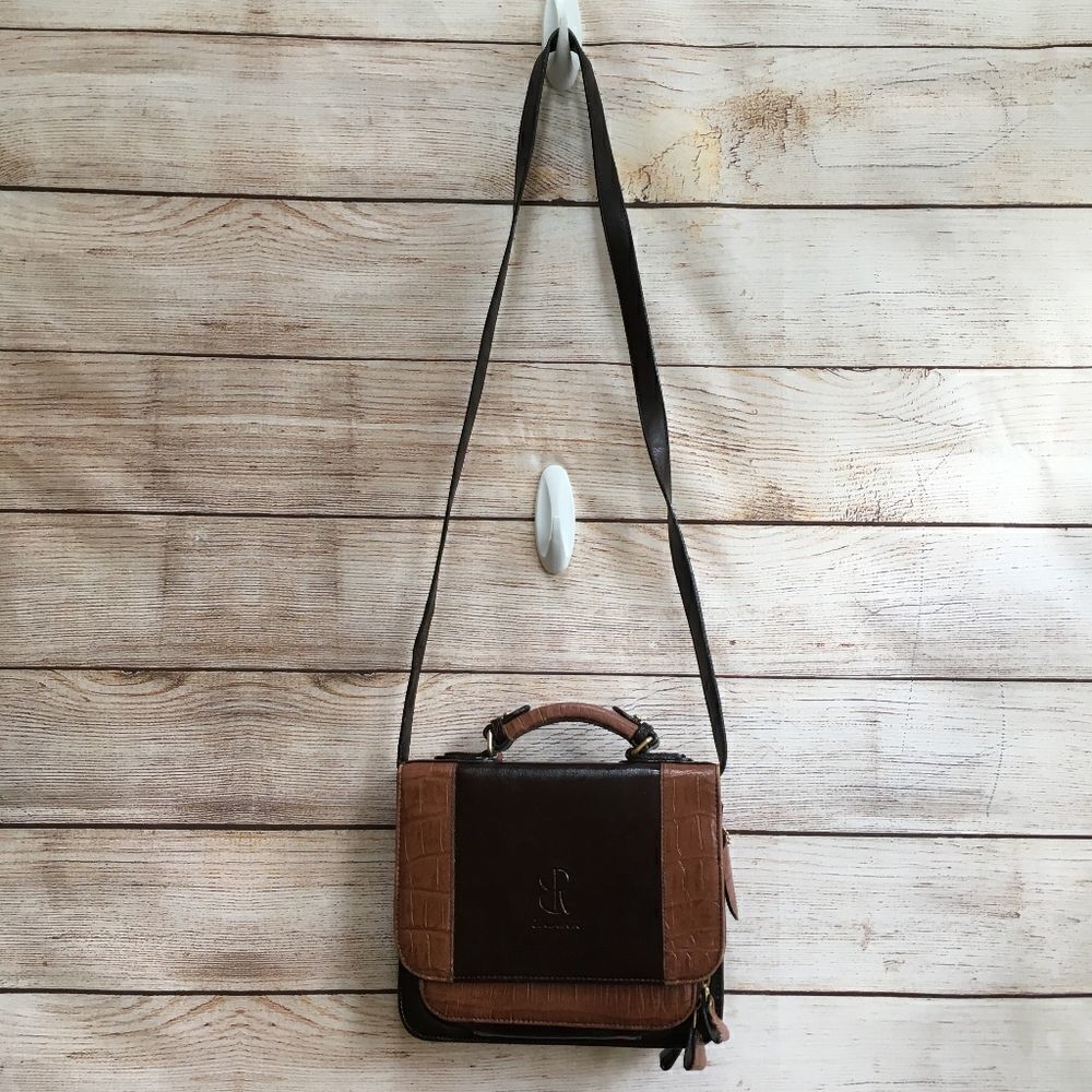VINTAGE BELLEROSE BROWN LEATHER BAG‎